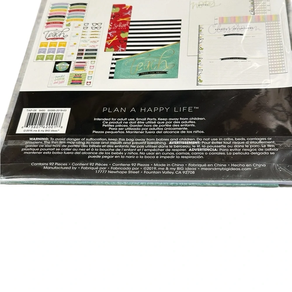 The Happy Planner Big Sized Teacher Addition Planner Accessories Pack
